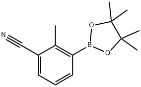 2-Methyl-3-(4,4,5,5-tetramethyl-1,3,2-dioxaborolan-2-yl)benzonitrile Struktur