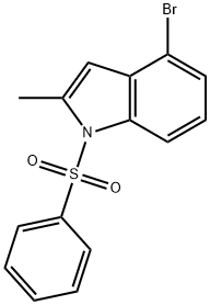 1H-Indole, 4-bromo-2-methyl-1-(phenylsulfonyl)- Struktur