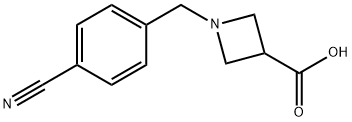 1-(4-Cyanobenzyl)azetidine-3-carboxylic acid Struktur