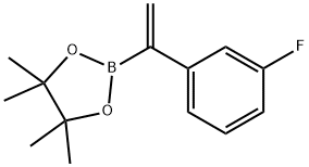 2-[1-(3-Fluorophenyl)vinyl]-4,4,5,5-tetramethyl-1,3,2-dioxaborolane Struktur