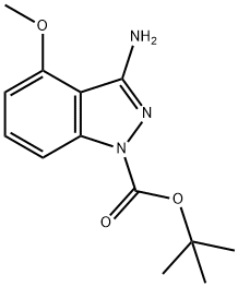 tert-butyl 3-amino-4-methoxy-1H-indazole-1-carboxylate Struktur