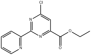 ethyl 6-chloro-2-(pyridin-2-yl)pyrimidine-4-carboxylate Struktur