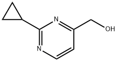 2-cyclopropyl-4-Pyrimidinemethanol Struktur