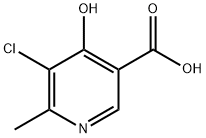 5-chloro-4-hydroxy-6-methyl-3-Pyridinecarboxylic acid Struktur