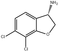 (3S)-6,7-DICHLORO-2,3-DIHYDROBENZO[B]FURAN-3-YLAMINE Struktur