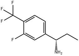 (1S)-1-[3-FLUORO-4-(TRIFLUOROMETHYL)PHENYL]PROPYLAMINE Struktur