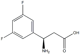 (3R)-3-AMINO-3-(3,5-DIFLUOROPHENYL)PROPANOIC ACID Struktur