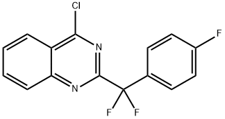 4-Chloro-2-(difluoro(4-fluorophenyl)methyl)quinazoline Struktur