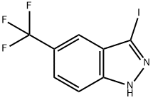 1H-Indazole, 3-iodo-5-(trifluoromethyl)-
 Struktur