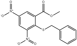 methyl 2-(benzylthio)-3,5-dinitrobenzoate Struktur