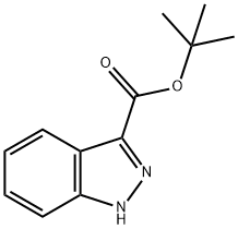 1H-Indazole-3-carboxylic acid, 1,1-dimethylethyl ester
 Struktur