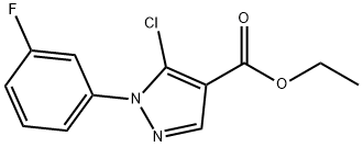 5-chloro-1-(3-fluorophenyl)-1H-Pyrazole-4-carboxylic acid ethyl ester Struktur