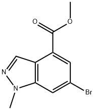 methyl 6-bromo-1-methyl-1H-indazole-4-carboxylate Struktur