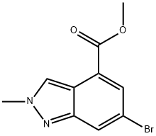 methyl 6-bromo-2-methyl-2H-indazole-4-carboxylate Struktur