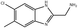 (6-chloro-5-methyl-1H-1,3-benzodiazol-2-yl)methanamine Struktur