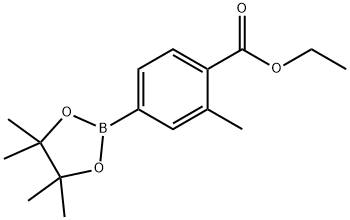 ethyl 2-methyl-4-(4,4,5,5-tetramethyl-1,3,2-dioxaborolan-2-yl)benzoate Struktur