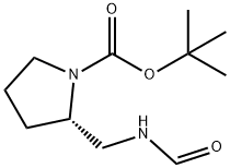 (S)-2-Formylaminomethyl-pyrrolidine-1-carboxylic acid tert-butyl ester Struktur