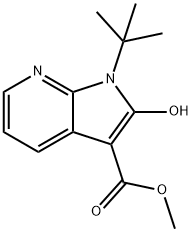 methyl 1-tert-butyl-2-hydroxy-1H-pyrrolo[2,3-b]pyridine-3-carboxylate Struktur