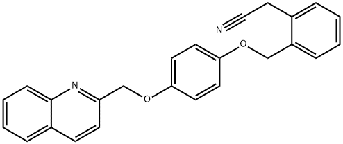 2-(2-((4-(quinolin-2-ylmethoxy)phenoxy)methyl)phenyl)acetonitrile(WXG01248) Struktur