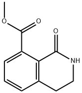 1-Oxo-1,2,3,4-tetrahydro-isoquinoline-8-carboxylic acid methyl ester Struktur