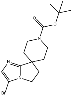 tert-Butyl 3'-bromo-5',6'-dihydrospiro[piperidine-4,7'-pyrrolo[1,2-a]imidazole]-1-carboxylate Struktur