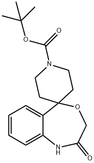 tert-butyl 2-oxo-2,3-dihydro-1H-spiro[benzo[e][1,4]oxazepine-5,4'-piperidine]-1'-carboxylate Struktur