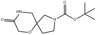 tert-butyl 8-oxo-6-oxa-2,9-diazaspiro[4.5]decane-2-carboxylate Struktur