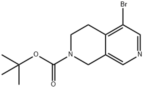 5-Bromo-3,4-dihydro-1H-[2,7]naphthyridine-2-carboxylic acid tert-butyl ester Struktur