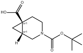 Cis-3-Aza-Bicyclo[4.1.0]Heptane-3,6-Dicarboxylic Acid 3-Tert-Butyl Ester Struktur