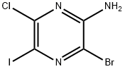 3-Bromo-6-chloro-5-iodopyrazin-2-amine Struktur