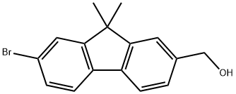 (7-bromo-9,9-dimethyl-9H-fluoren-2-yl)methanol Struktur