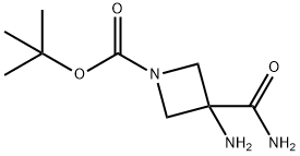 1-Boc-3-amino-3-(aminocarbonyl)-azetidine Struktur