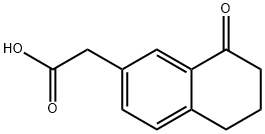 2-(8-oxo-5,6,7,8-tetrahydronaphthalen-2-yl)acetic acid Struktur