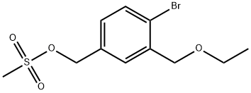 1-bromo-2-ethoxymethyl-4-methanesulfonyloxymethylbenzene Struktur