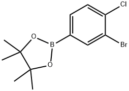 2-(3-bromo-4-chlorophenyl)-4,4,5,5-tetramethyl-1,3,2-dioxaborolane Struktur