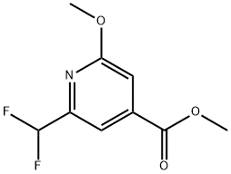 Methyl 2-(difluoromethyl)-6-methoxyisonicotinate Struktur