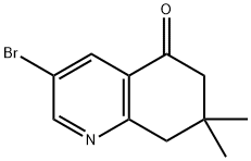 3-bromo-7,7-dimethyl-7,8-dihydroquinolin-5(6H)-one Struktur