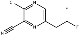 3-Chloro-6-(2,2-difluoroethyl)pyrazine-2-carbonitrile Struktur