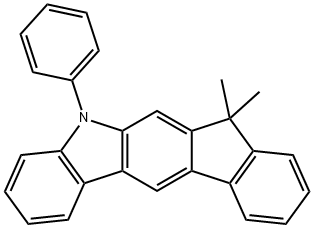 5,7-dihydro-7,7-diMethyl-5-phenyl-indeno[2,1-b]carbazole Struktur