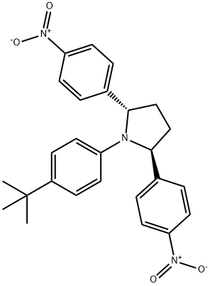 (2S,5S)-1-(4-(tert-butyl)phenyl)-2,5-bis(4-nitrophenyl)pyrrolidine Struktur