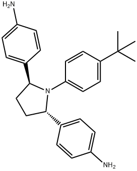 4,4'-((2S,5S)-1-(4-(tert-butyl)phenyl)pyrrolidine-2,5-diyl)dianiline Struktur