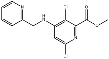 Methyl 3,6-dichloro-4-((pyridin-2-ylmethyl)amino)picolinate Struktur