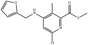 Methyl 6-chloro-4-((furan-2-ylmethyl)amino)-3-methylpicolinate Struktur