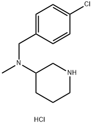 N-(4-Chlorobenzyl)-N-methylpiperidin-3-amine hydrochloride Struktur