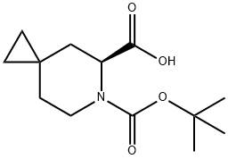 (S)-6-(tert-butoxycarbonyl)-6-azaspiro[2.5]octane-5-carboxylic acid Struktur