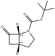 cis-7-Oxo-2-aza-bicyclo[3.2.0]heptane-2-carboxylic acid tert-butyl ester Struktur