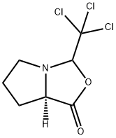 (3R,7aR)-3-(Trichloromethyl)tetrahydro-1H-pyrrolo[1,2-c][1,3]oxaz ol-1-one Struktur