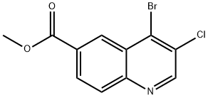 4-Bromo-3-chloro-quinoline-6-carboxylic acid methyl ester Struktur