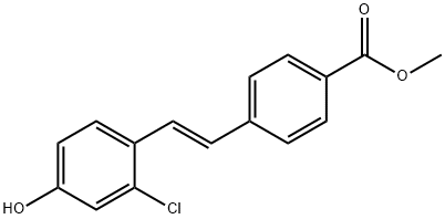 methyl 4-(2-chloro-4-hydroxystyryl)benzoate Struktur