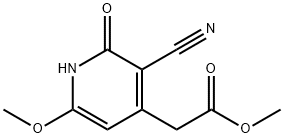 Methyl 2-(3-cyano-6-methoxy-2-oxo-1,2-dihydropyridin-4-yl)acetate Struktur